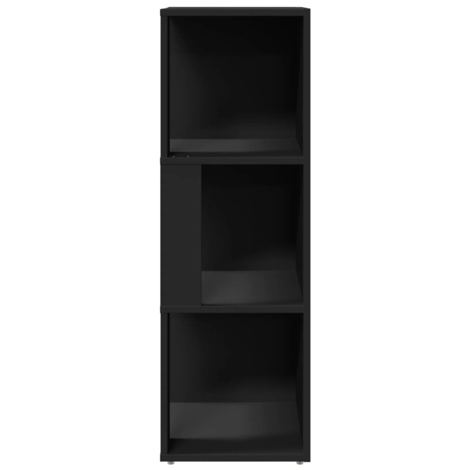 Mueble de esquina madera contrachapada negro 33x33x100