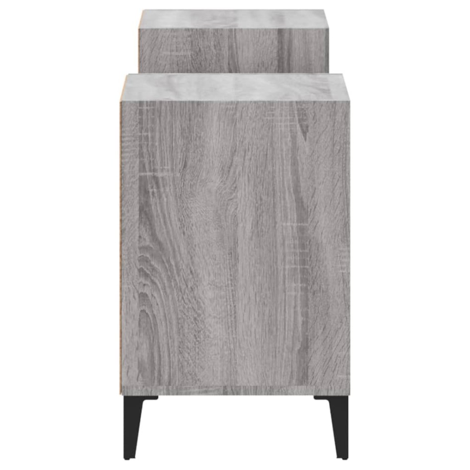 Mueble para TV madera contrachapada gris Sonoma 160x35x55