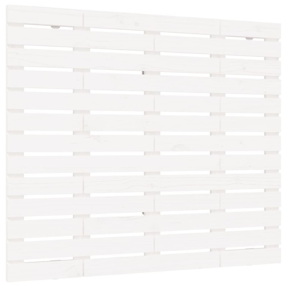 Cabecero cama de pared madera maciza pino blanco 96x3x91,5