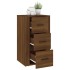 Aparador de madera contrachapada marrón roble 40x33x70
