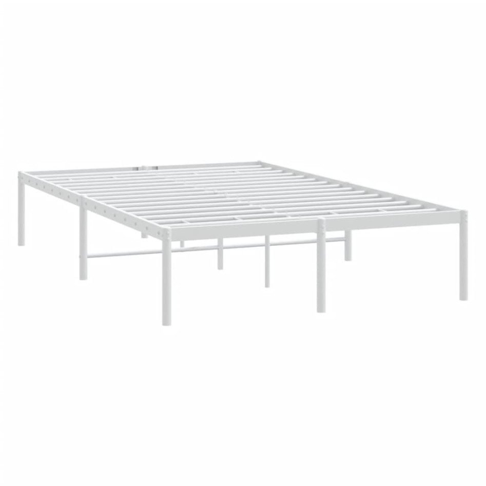 Estructura de cama sin colchón metal blanco 120x200