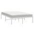 Estructura de cama sin colchón metal blanco 120x200