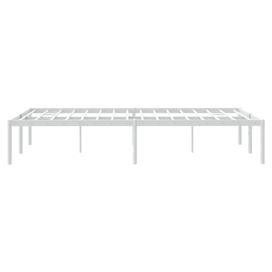 Estructura de cama sin colchón metal blanco 120x200