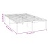 Estructura de cama sin colchón metal blanco 120x200