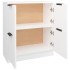 Aparador de madera contrachapada blanco 60x30x70
