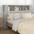 Mueble cabecero gris hormigón 160x18,5x104,5