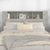 Mueble cabecero gris hormigón 160x18,5x104,5