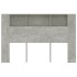 Mueble cabecero gris hormigón 160x18,5x104,5
