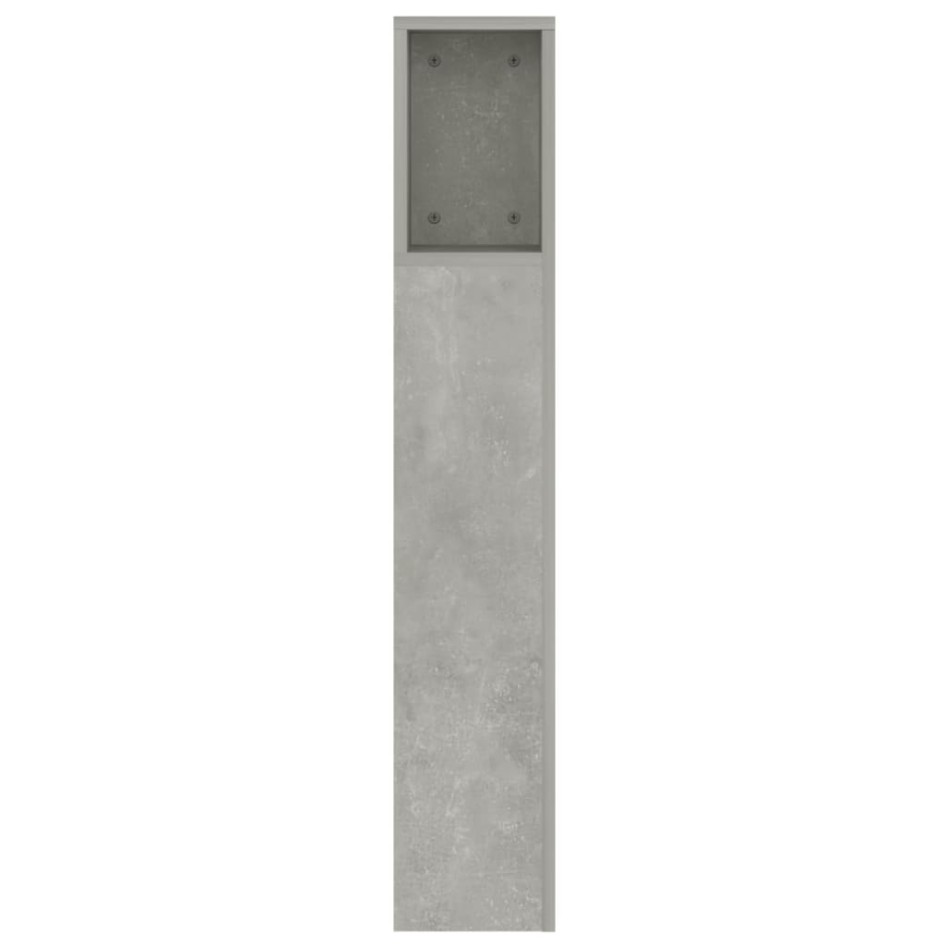 Mueble cabecero gris hormigón 160x18,5x104,5