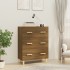 Aparador madera contrachapada marrón roble 70x34x90