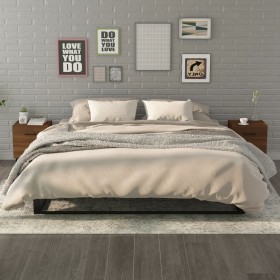 Mesita de noche 2 unidades roble marrón 40x35x47,5