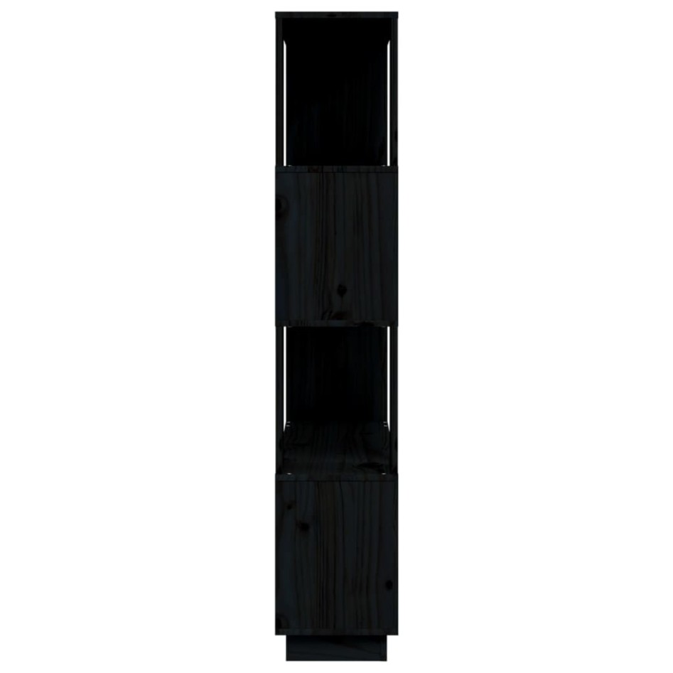 Estantería/divisor de espacios madera pino negro 80x25x132