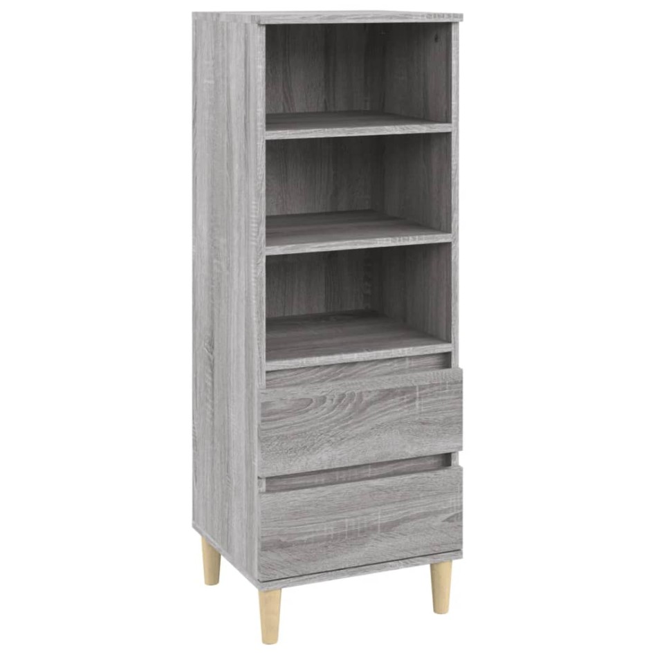 Aparador alto madera contrachapada gris Sonoma 40x36x110