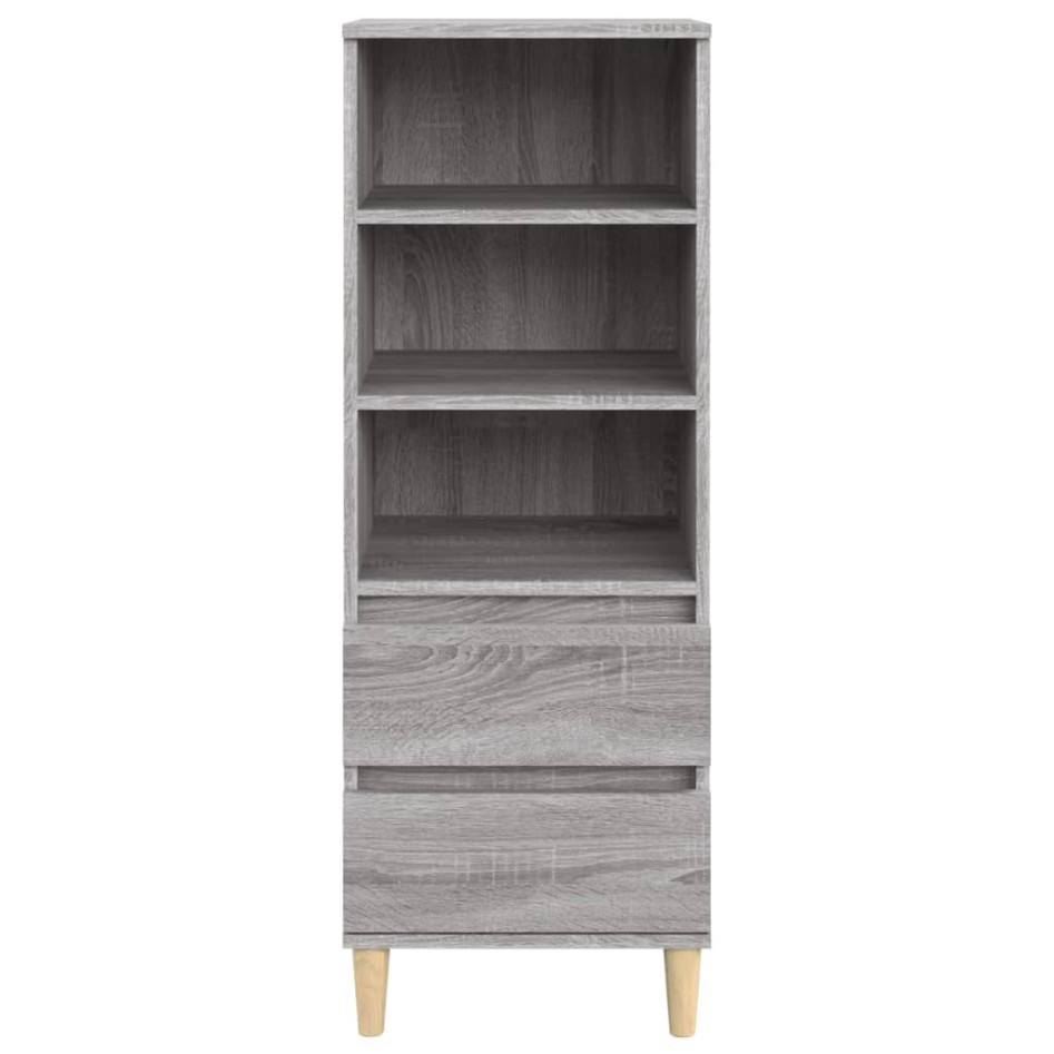 Aparador alto madera contrachapada gris Sonoma 40x36x110