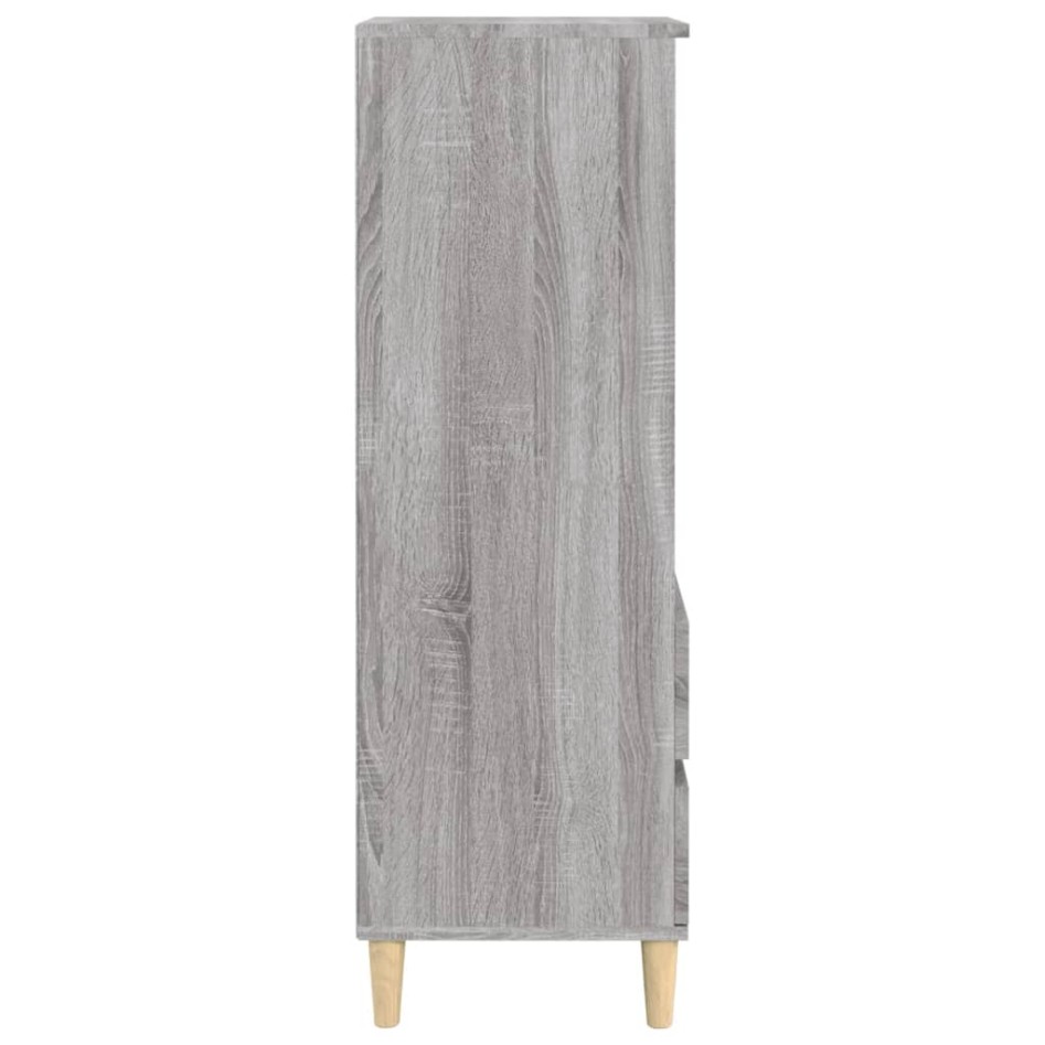 Aparador alto madera contrachapada gris Sonoma 40x36x110