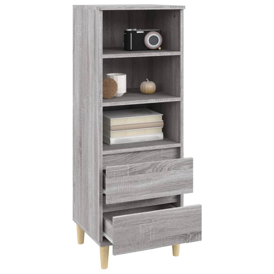 Aparador alto madera contrachapada gris Sonoma 40x36x110