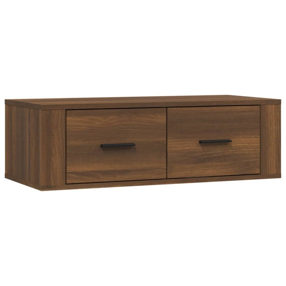 Mueble TV colgante madera contrachapada roble marrón