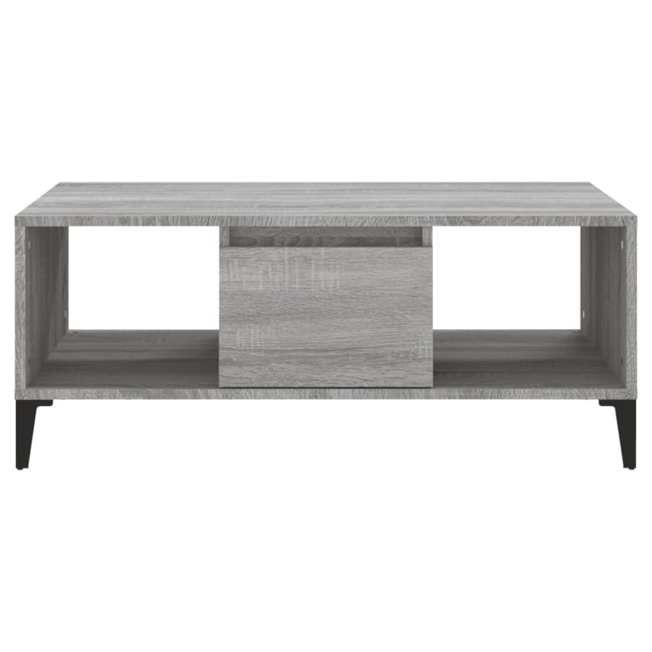 Mesa de centro madera contrachapada gris Sonoma 90x50x36,5