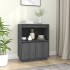 Aparador de madera maciza de pino gris 60x34x75