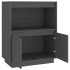 Aparador de madera maciza de pino gris 60x34x75