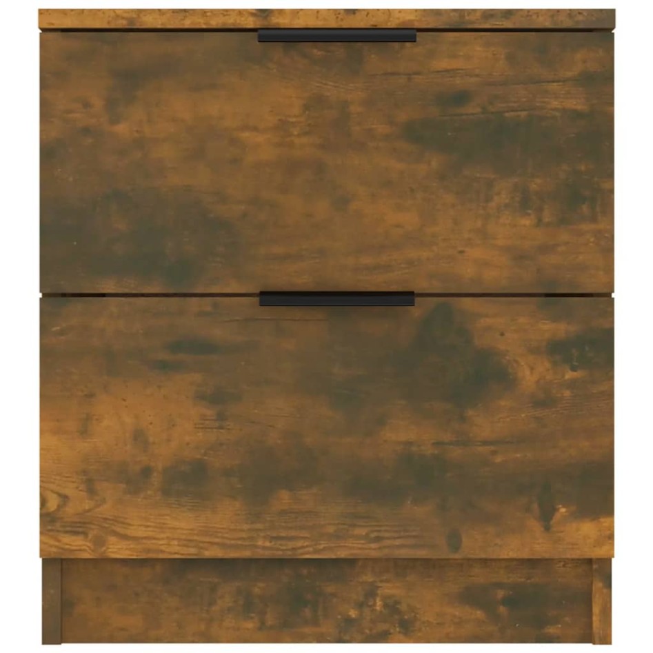 Mesitas de noche 2 uds madera contrachapada color roble