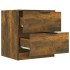 Mesitas de noche 2 uds madera contrachapada color roble