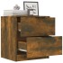 Mesitas de noche 2 uds madera contrachapada color roble