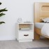 Mesita de noche madera maciza de pino blanca 40x34x45