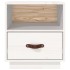 Mesita de noche madera maciza de pino blanca 40x34x45