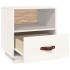 Mesita de noche madera maciza de pino blanca 40x34x45