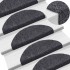 Alfombrilla escaleras 15ud tela punzonada 65x21x4cm gris