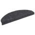 Alfombrilla escaleras 15ud tela punzonada 65x21x4cm gris