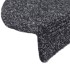 Alfombrilla escaleras 15ud tela punzonada 65x21x4cm gris