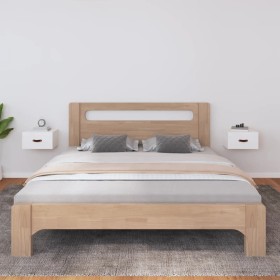 Mesitas de noche de pared 2 uds blanco 40x29,5x22