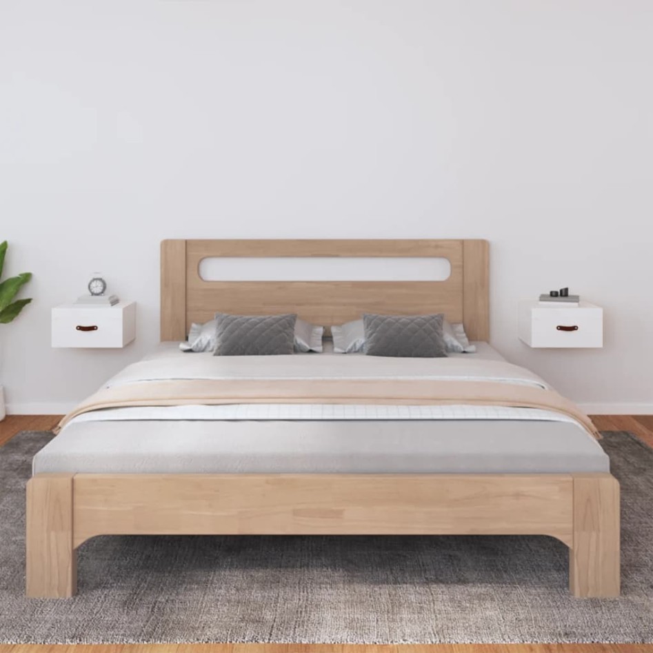 Mesitas de noche de pared 2 uds blanco 40x29,5x22