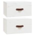Mesitas de noche de pared 2 uds blanco 40x29,5x22