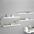 Estante flotante de pared 4 uds MDF blanco 120x23,5x3,8