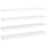 Estante flotante de pared 4 uds MDF blanco 120x23,5x3,8