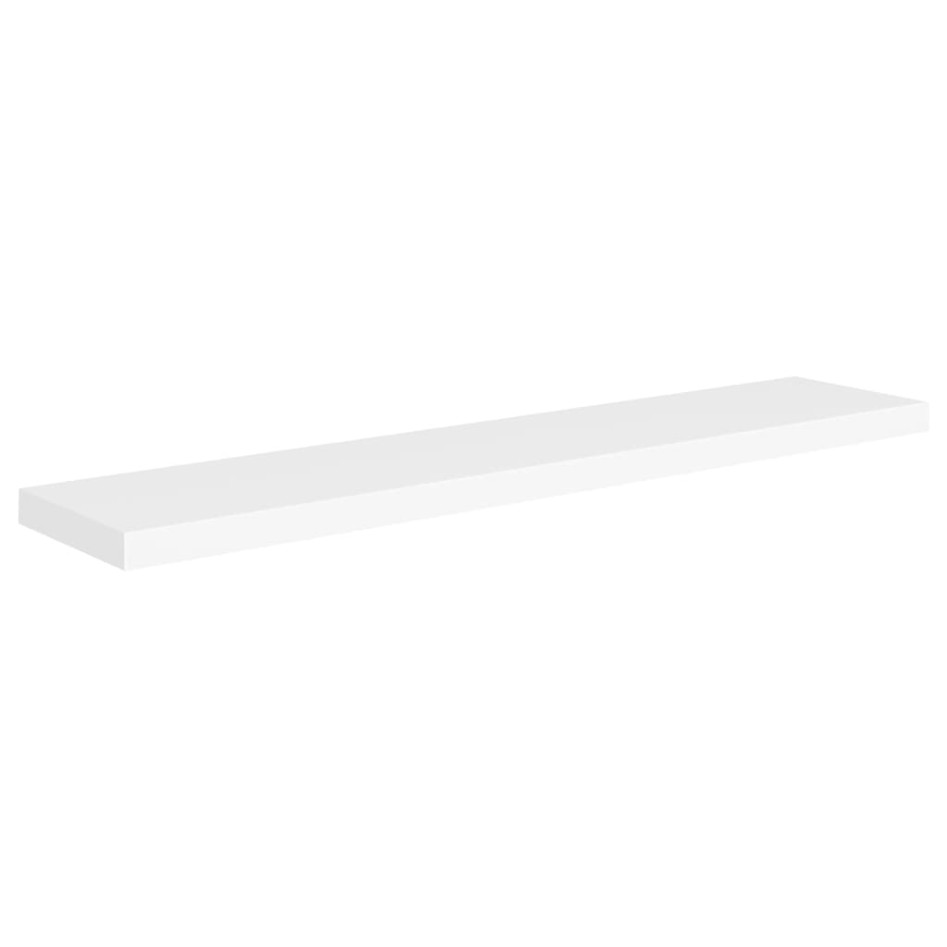 Estante flotante de pared 4 uds MDF blanco 120x23,5x3,8