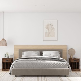 Mesitas de noche 2 unidades color roble ahumado 43x36x50