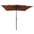 Sombrilla jardín 3 niveles palo de aluminio terracota 2,5x2,5