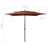 Sombrilla jardín 3 niveles palo de aluminio terracota 2,5x2,5