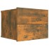 Mesita de noche madera contrachapada roble ahumado 40x30x30