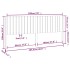 Cabecero de cama madera maciza de pino negro 205,5x4x100