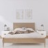 Mesitas de noche 2 uds madera maciza pino blanco 40x34x35