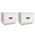 Mesitas de noche 2 uds madera maciza pino blanco 40x34x35