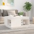 Mesa de centro de madera maciza de pino blanco 60x61x32,5