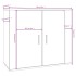 Aparador madera contrachapada color roble Sonoma 80x33x70