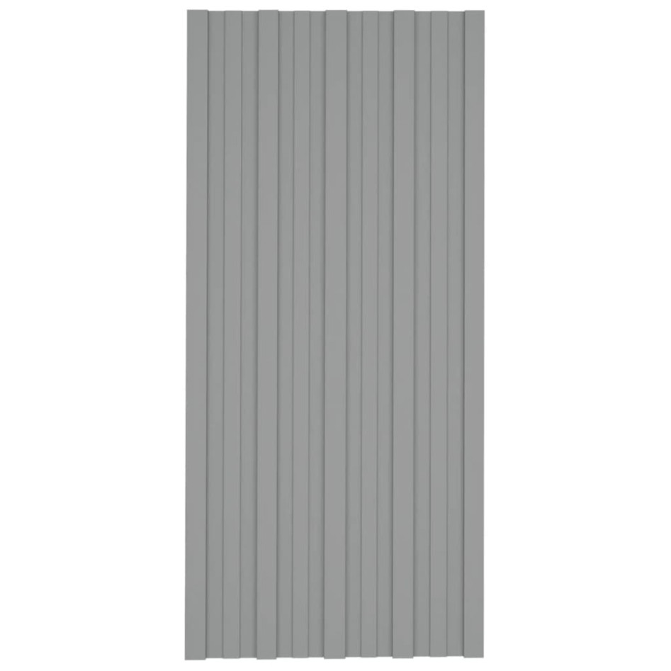 Panel para tejado acero galvanizado gris 12 unidades 100x45