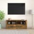Mueble para TV madera contrachapada roble ahumado 100x35x40